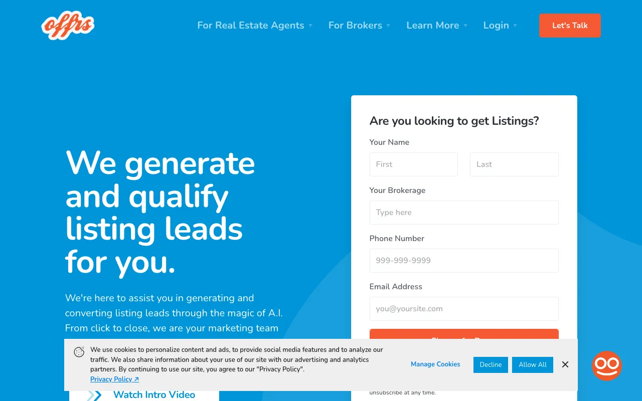 Offrs — preview screenshot