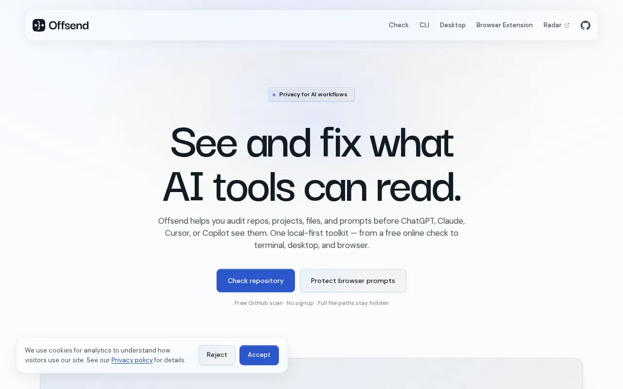 Offsend CLI — preview screenshot