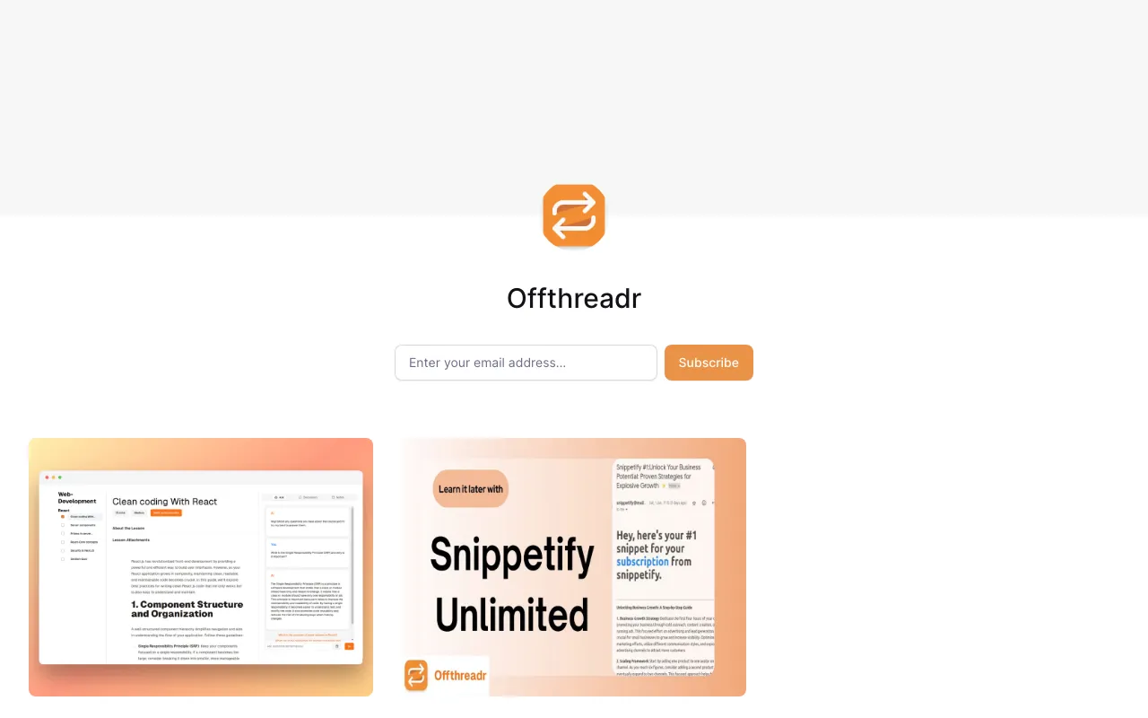 Offthreadr AI — preview screenshot