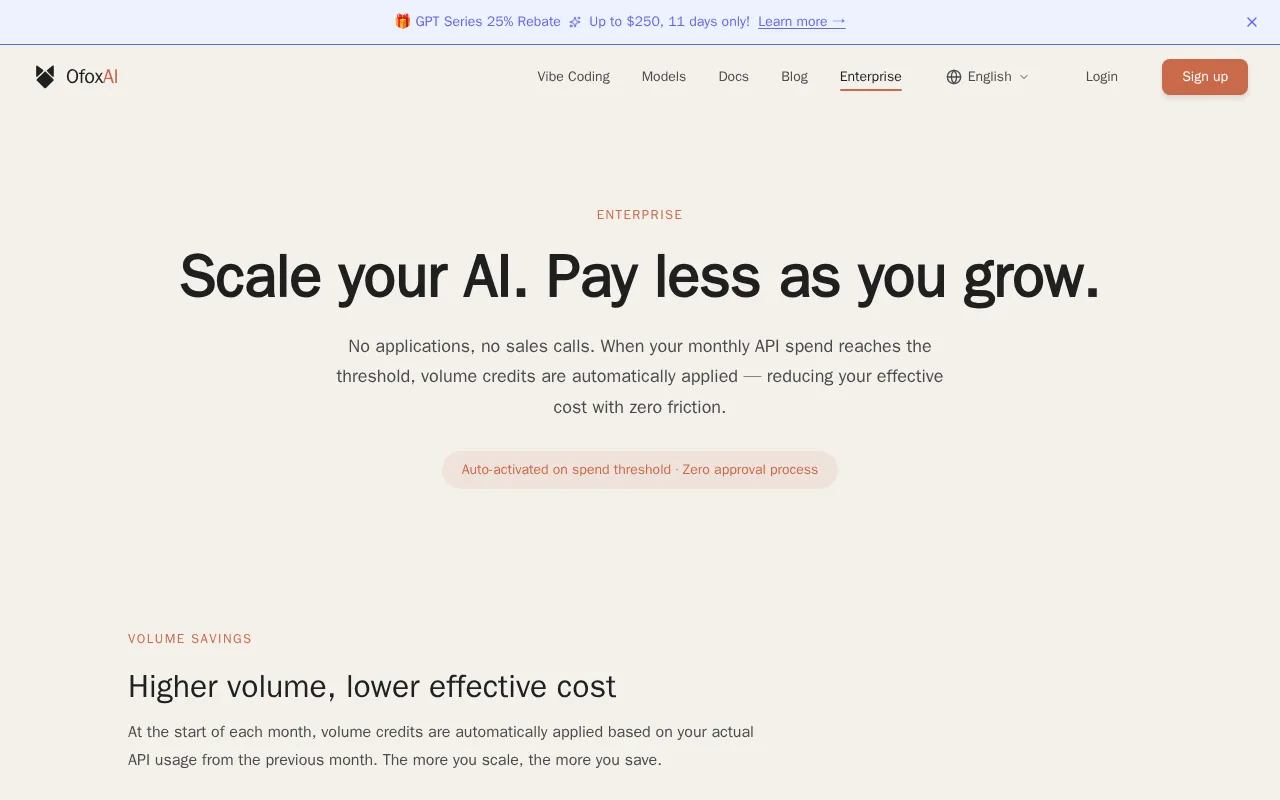 OfoxAI — pricing page