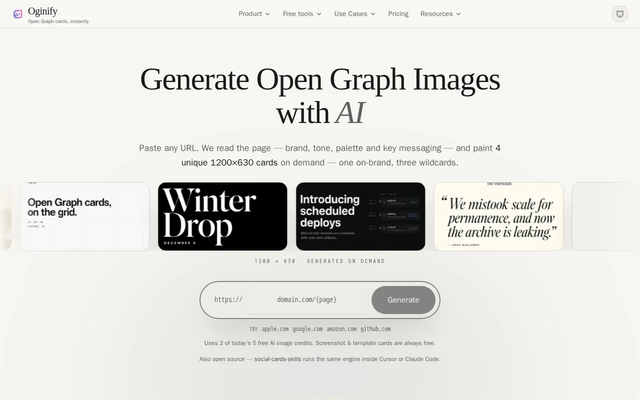 Oginify — preview screenshot