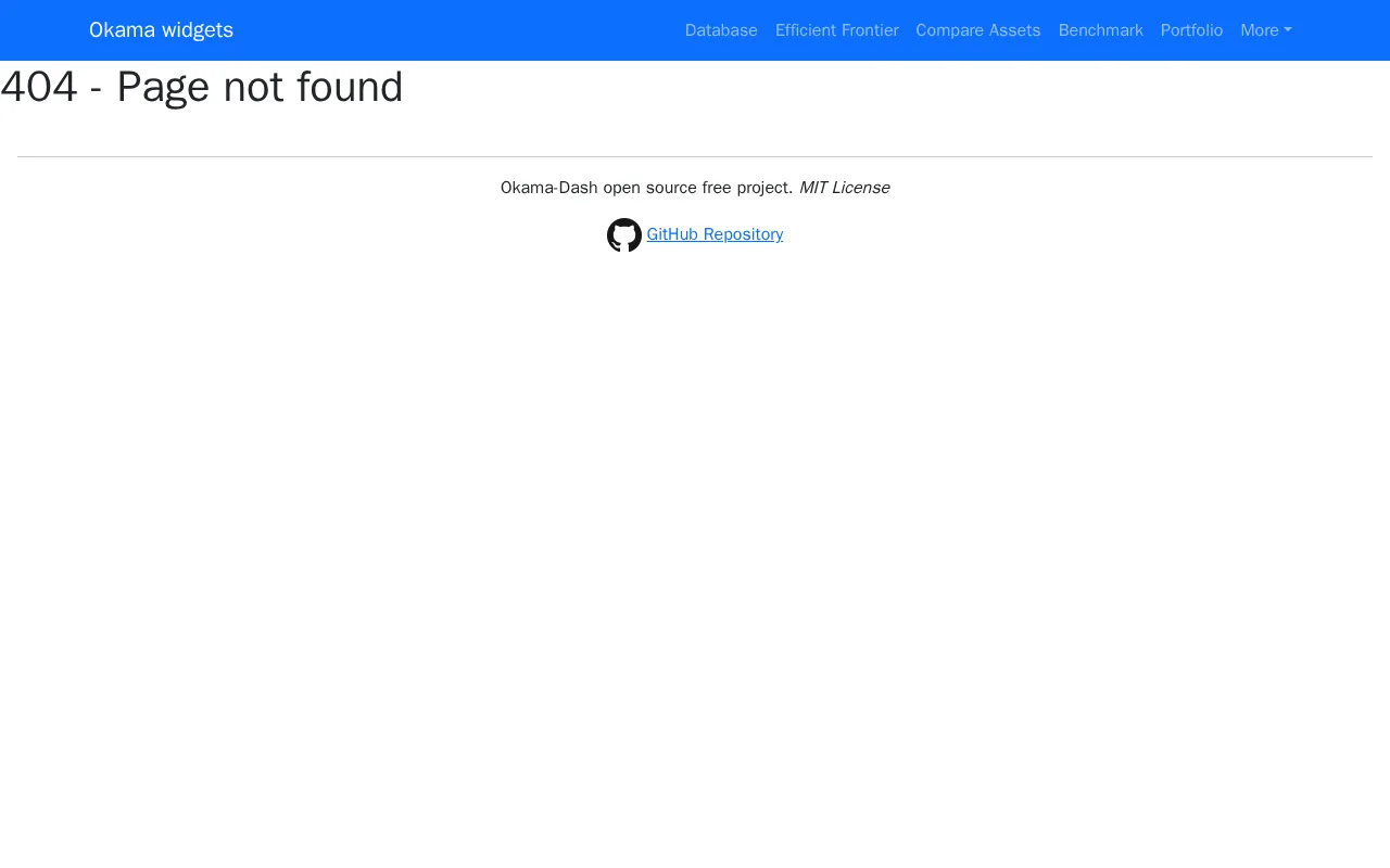 Okama portfolio analyzing tools — pricing page