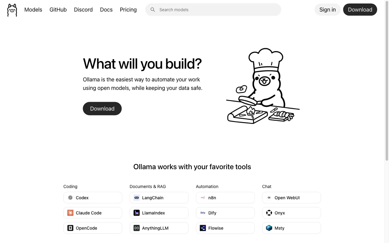 Ollama — preview screenshot