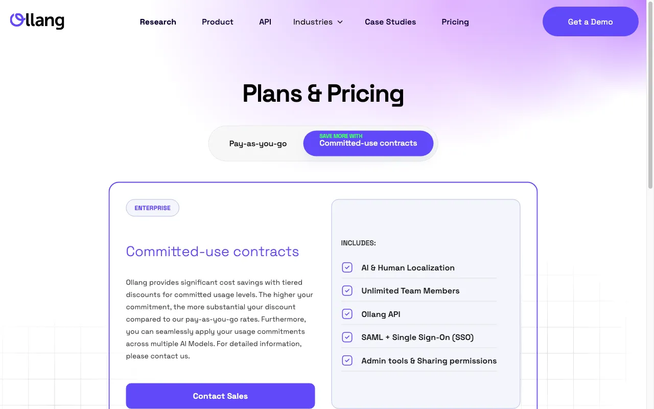 ollang.com — pricing page