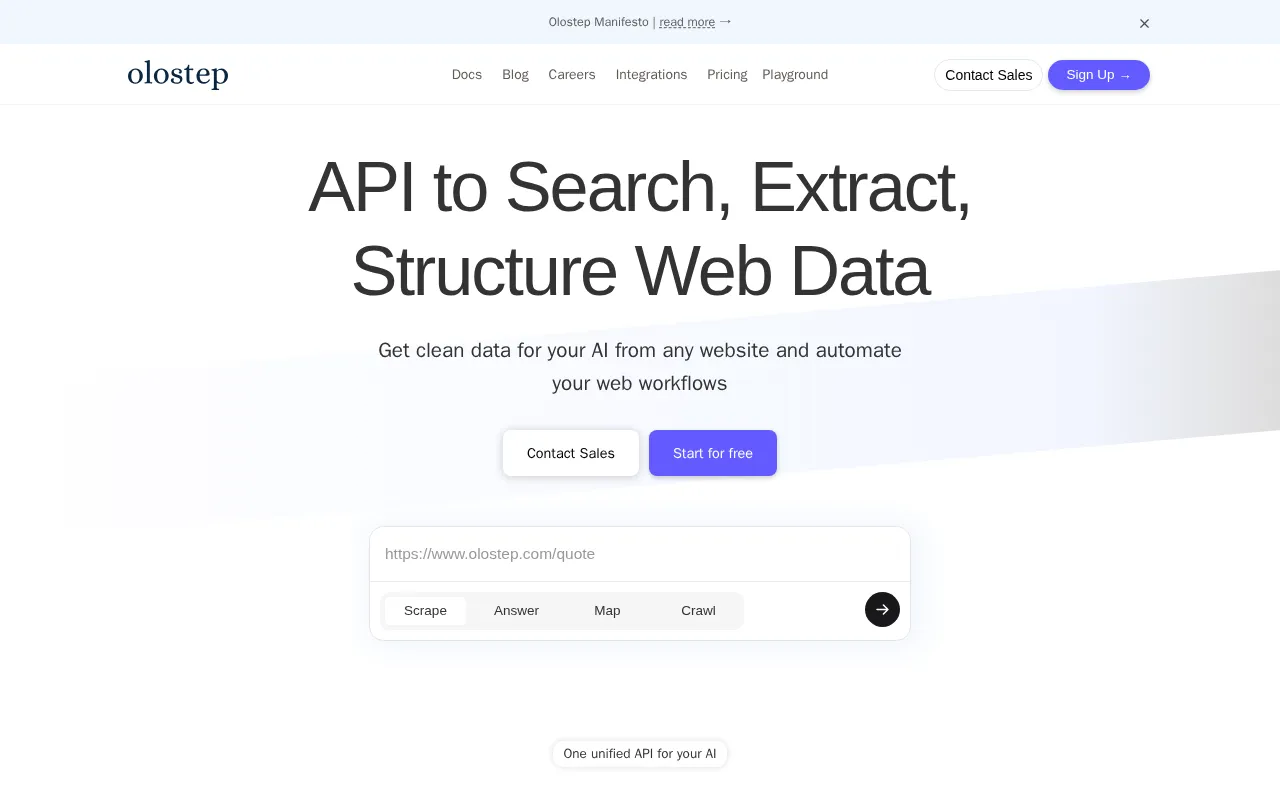 Olostep — preview screenshot
