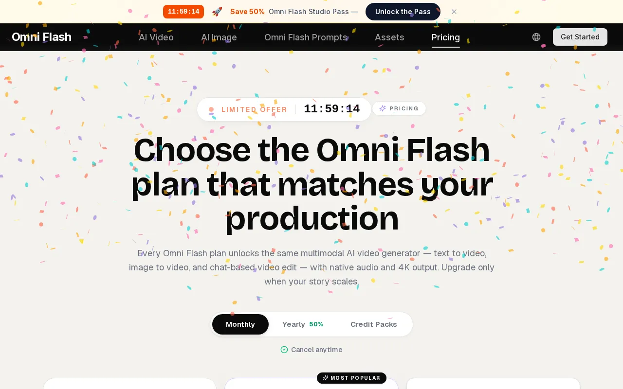 Omni Flash — pricing page