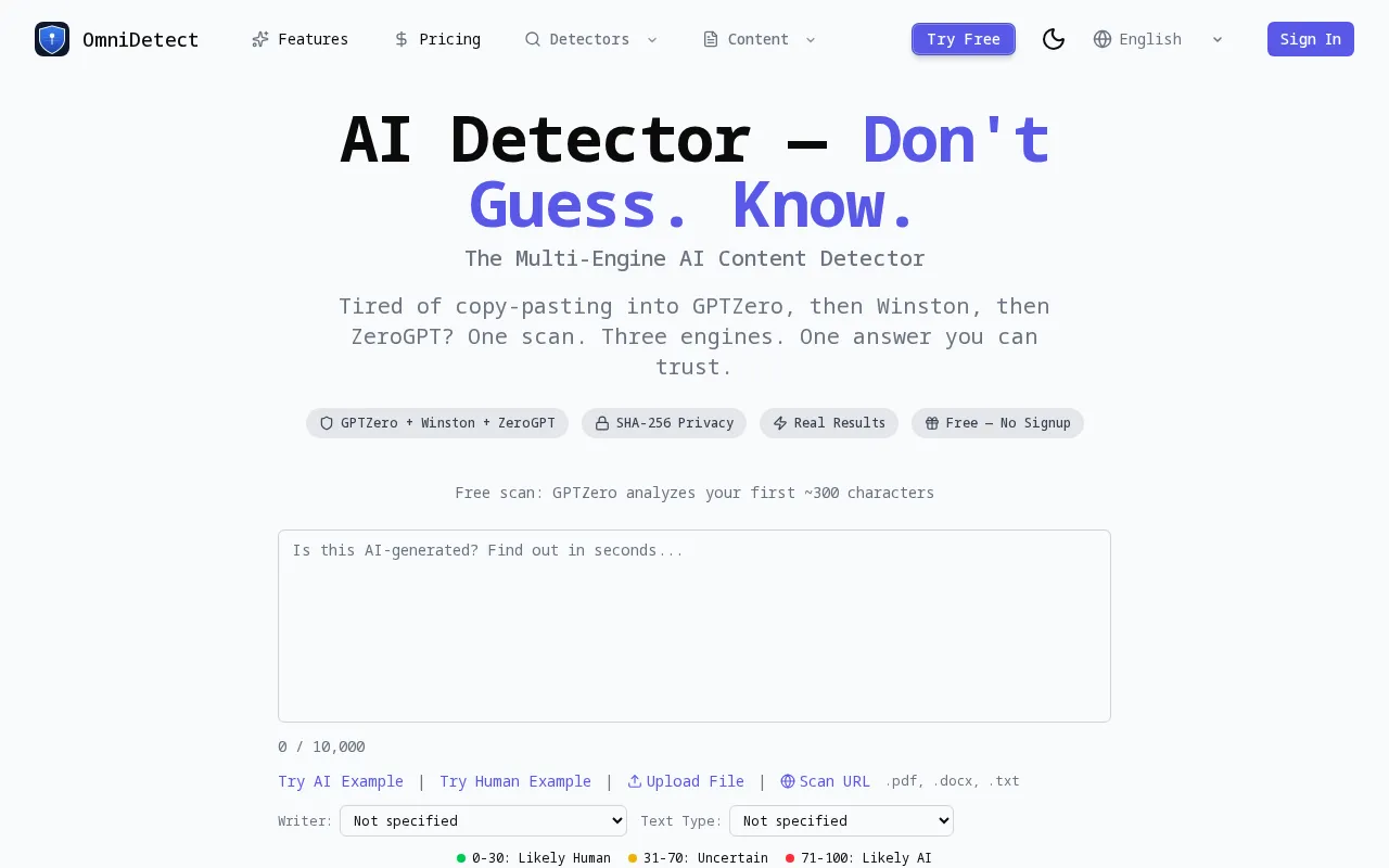 OmniDetect — preview screenshot