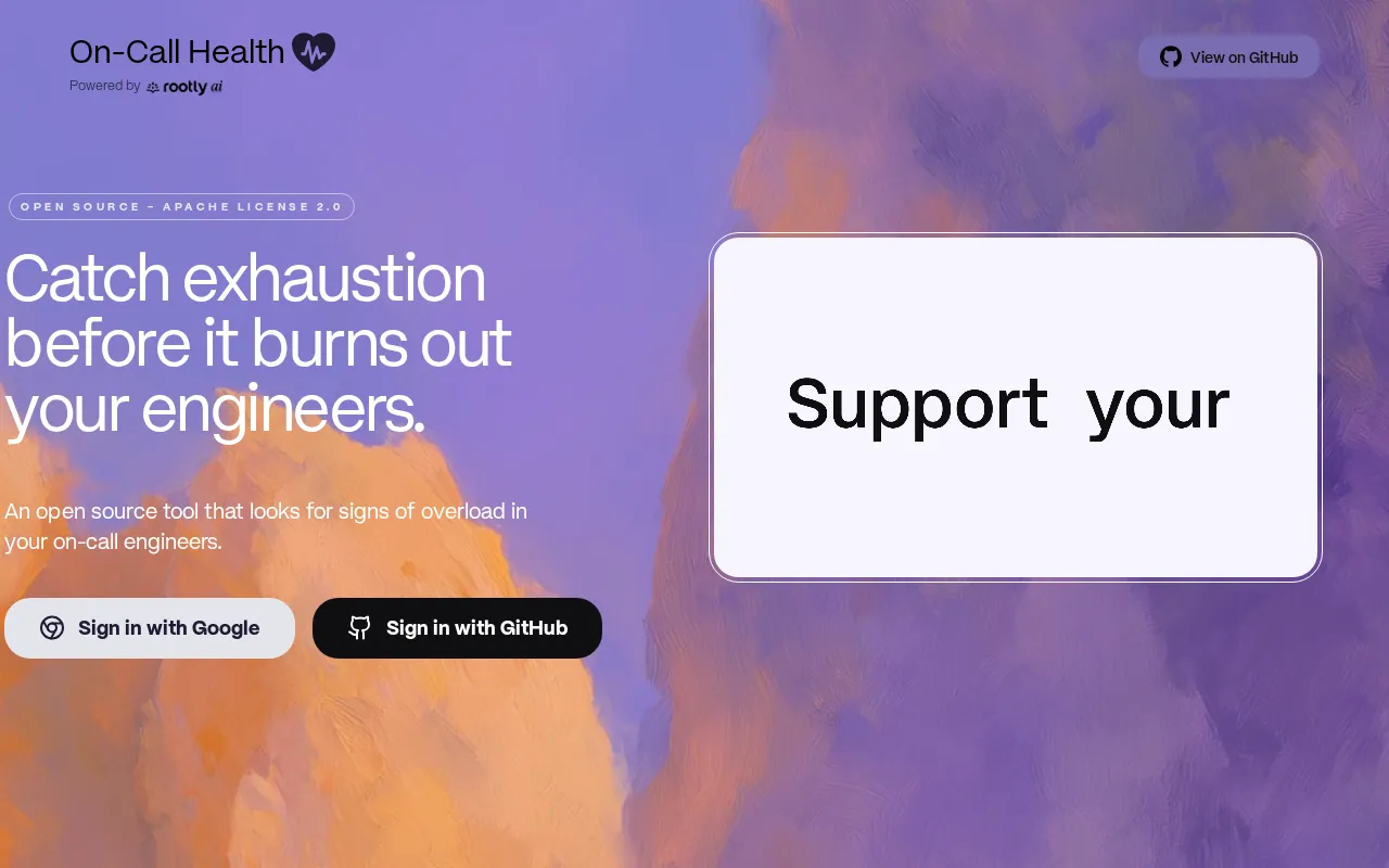 Catch overload before it burns out your engineers. — preview screenshot
