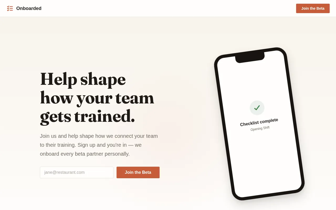 Onboarded — preview screenshot