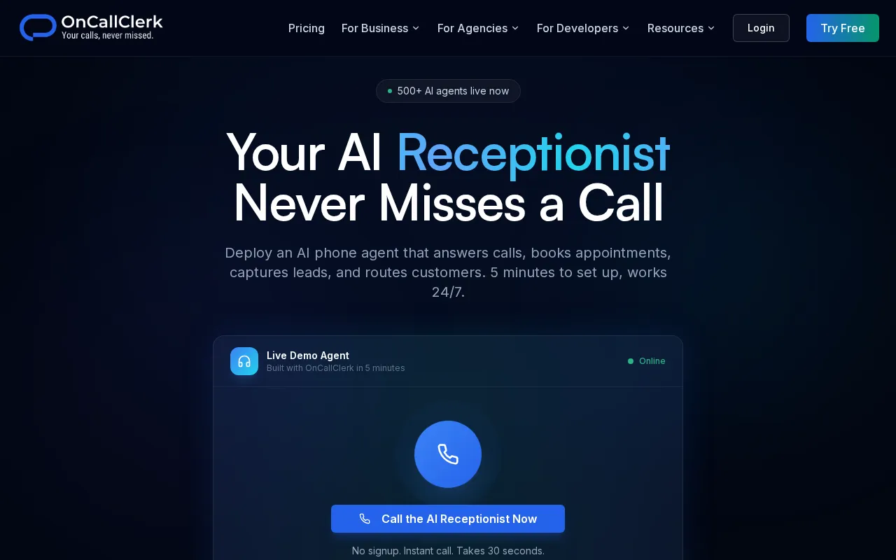 OnCallClerk — preview screenshot