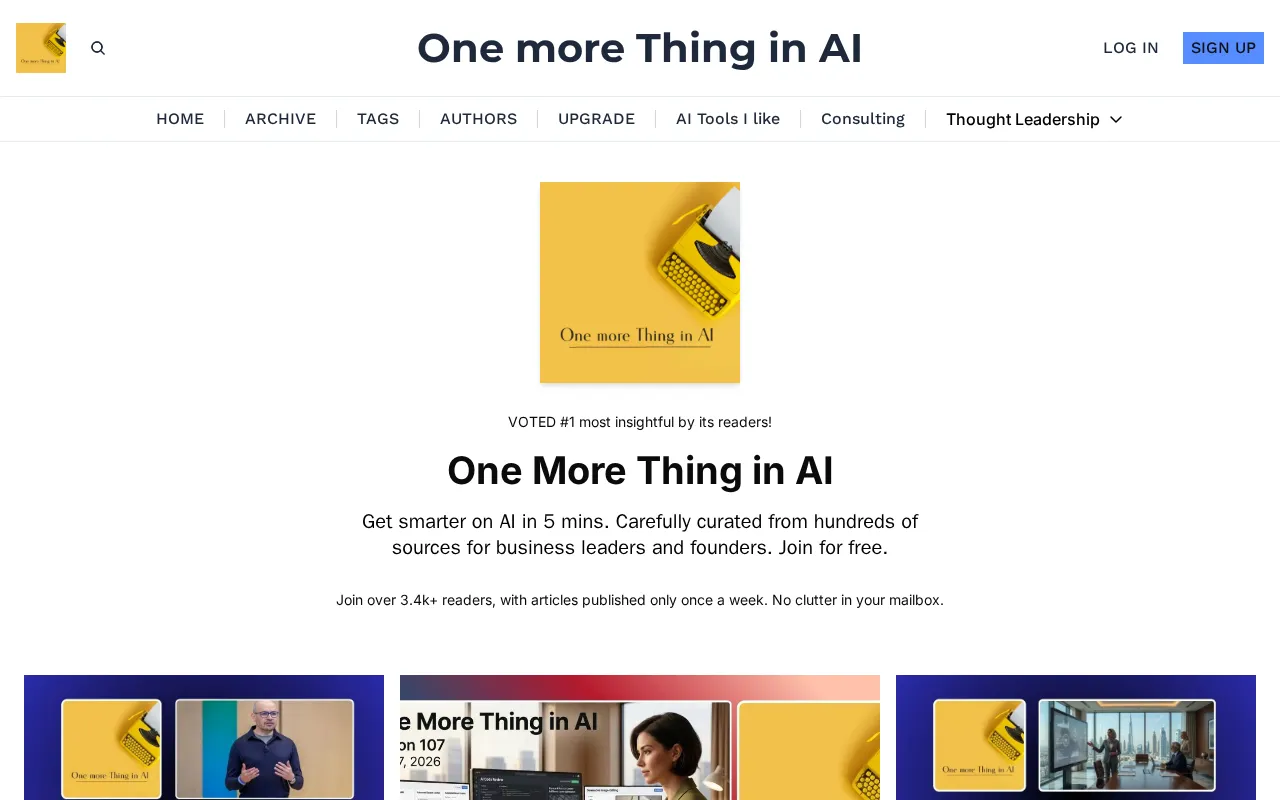 One More Thing in AI — preview screenshot