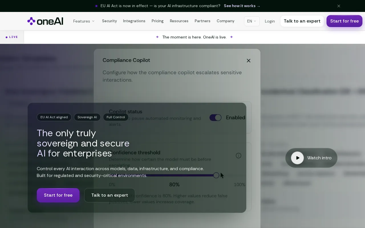 Oneai — preview screenshot