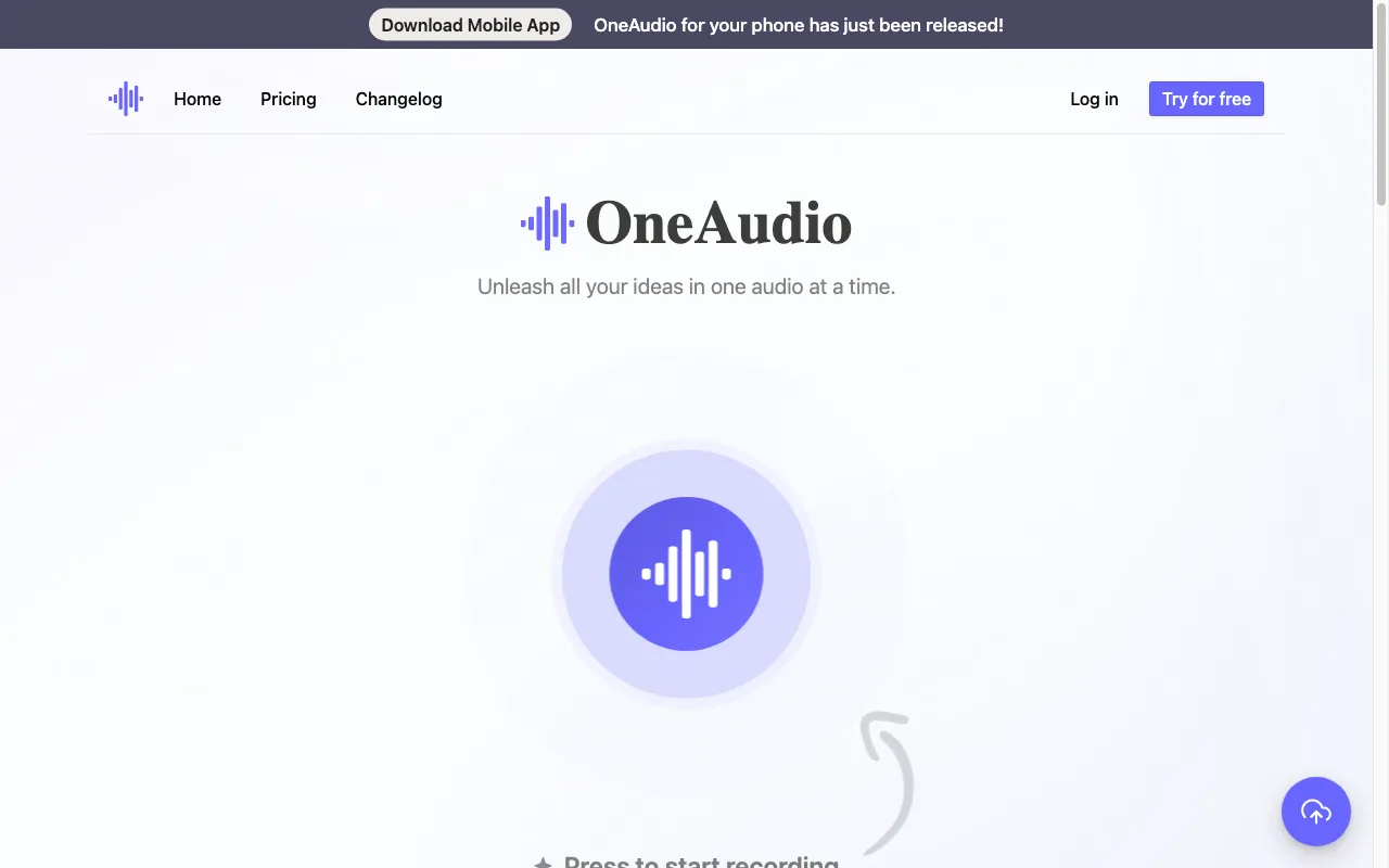 OneAudio AI — preview screenshot