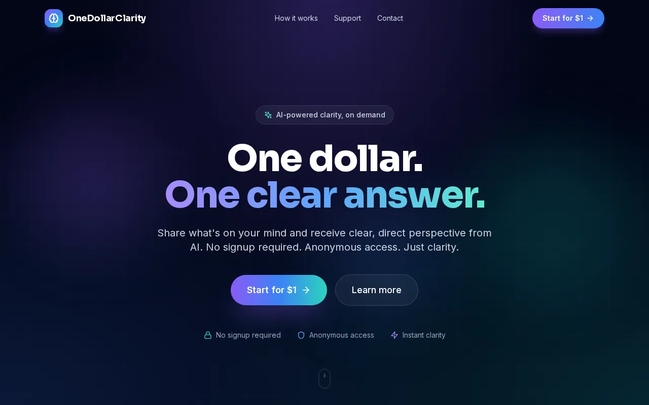 OneDollarClarity — preview screenshot