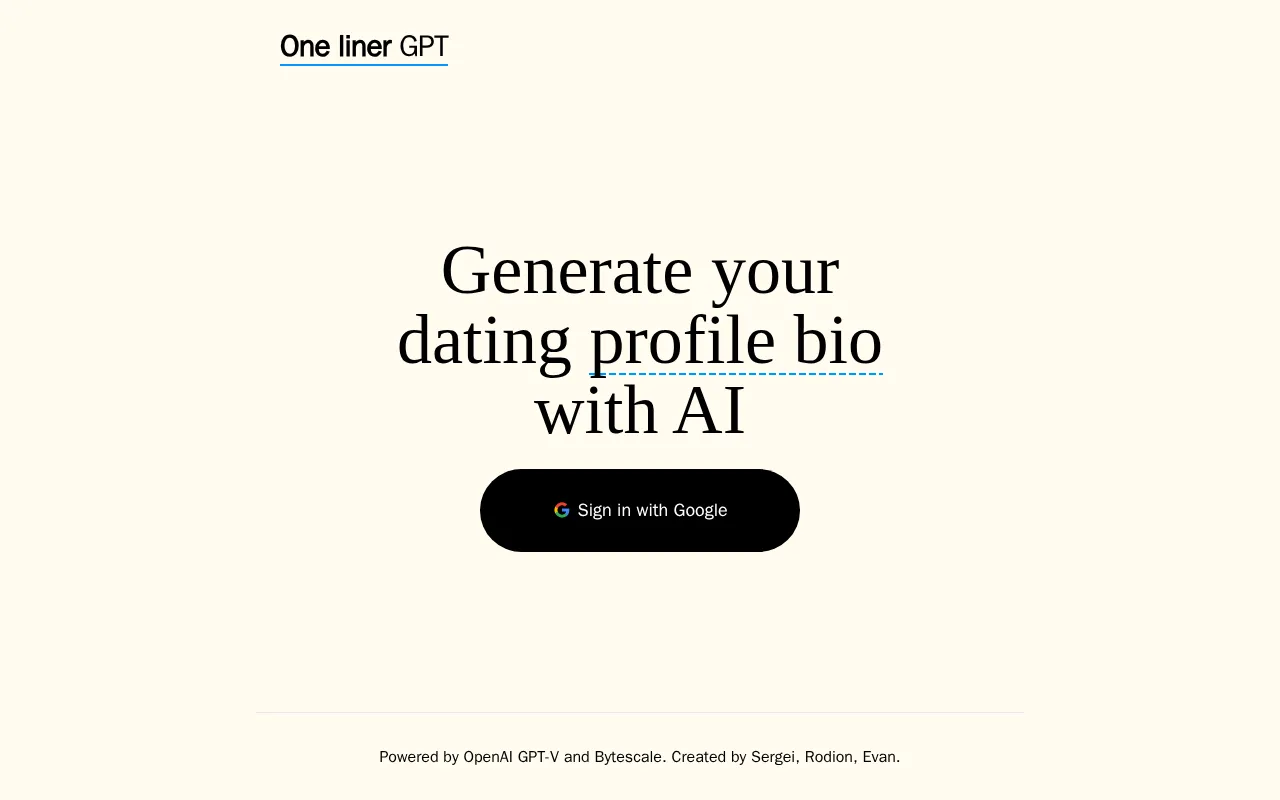 OneLiner — preview screenshot