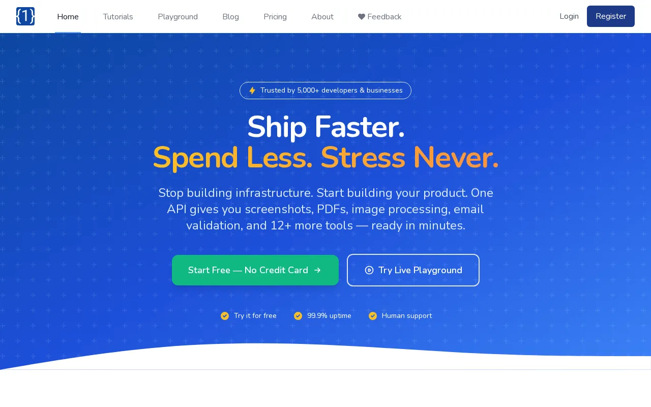 Onesimpleapi — preview screenshot