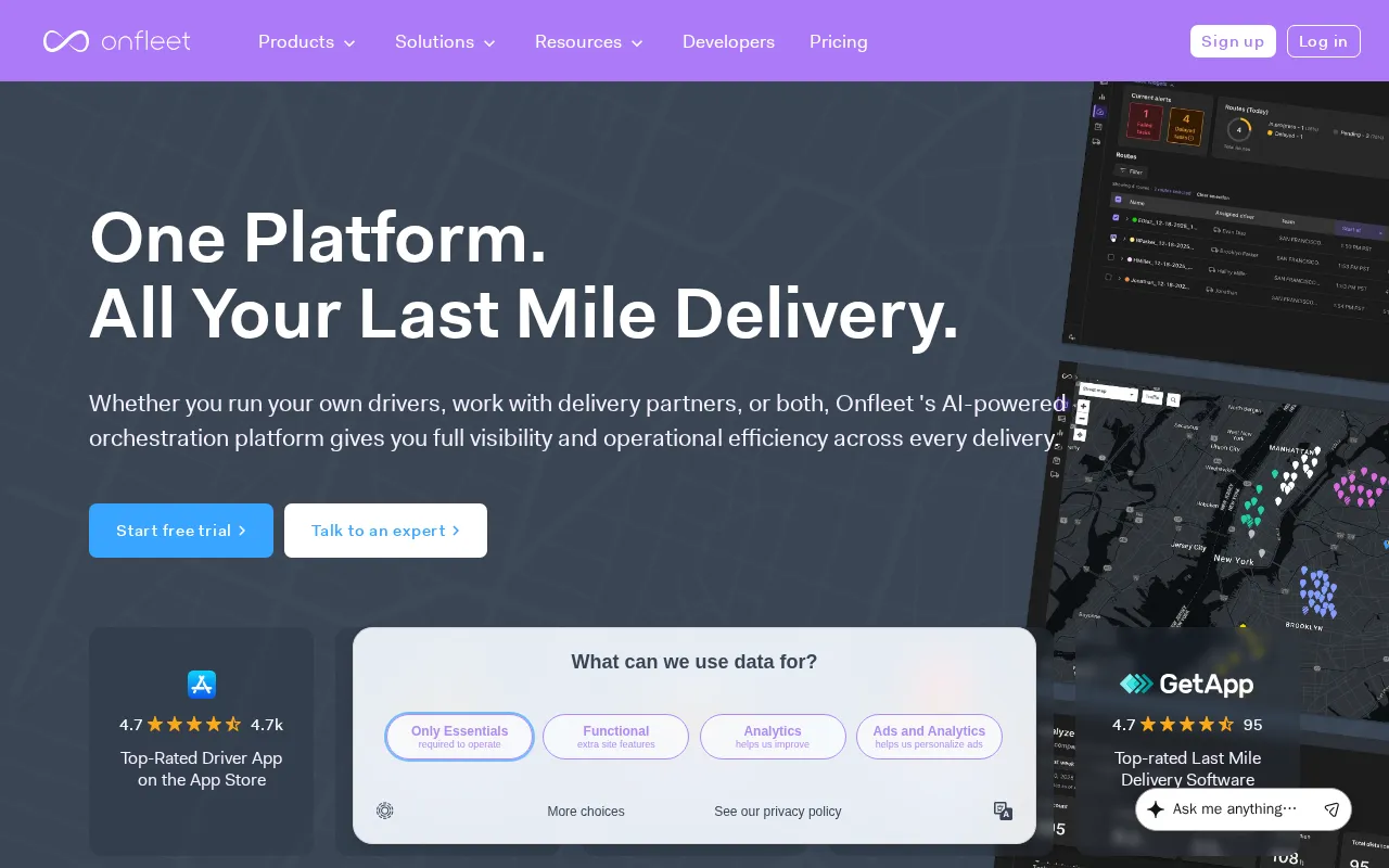 Onfleet — preview screenshot