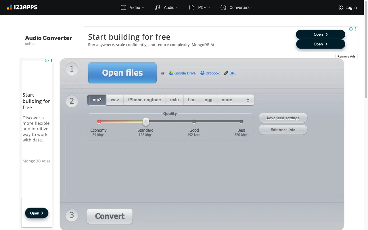 Online Audio Converter — preview screenshot