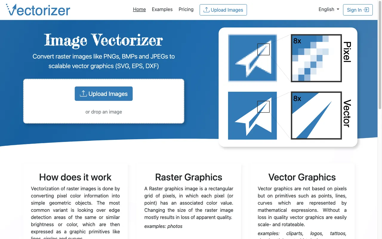 Online Image Vectorizer — preview screenshot