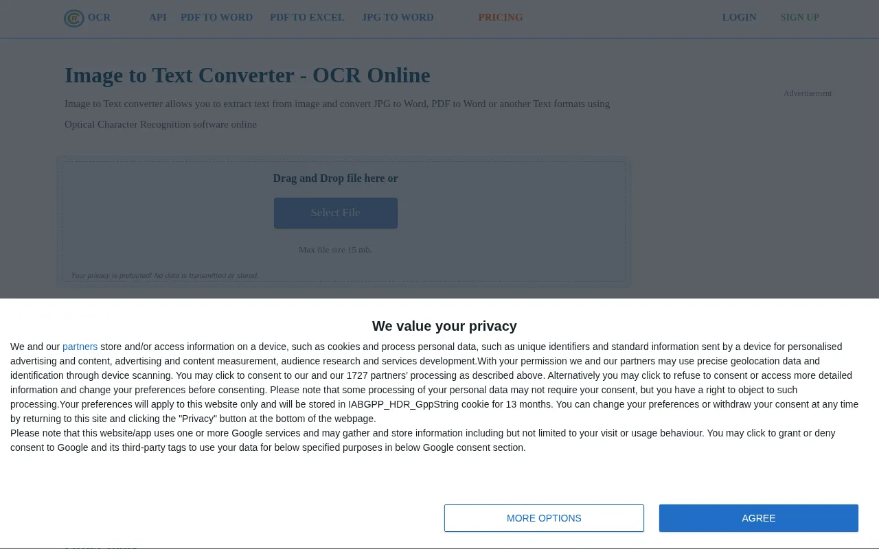 OnlineOCR.net — preview screenshot