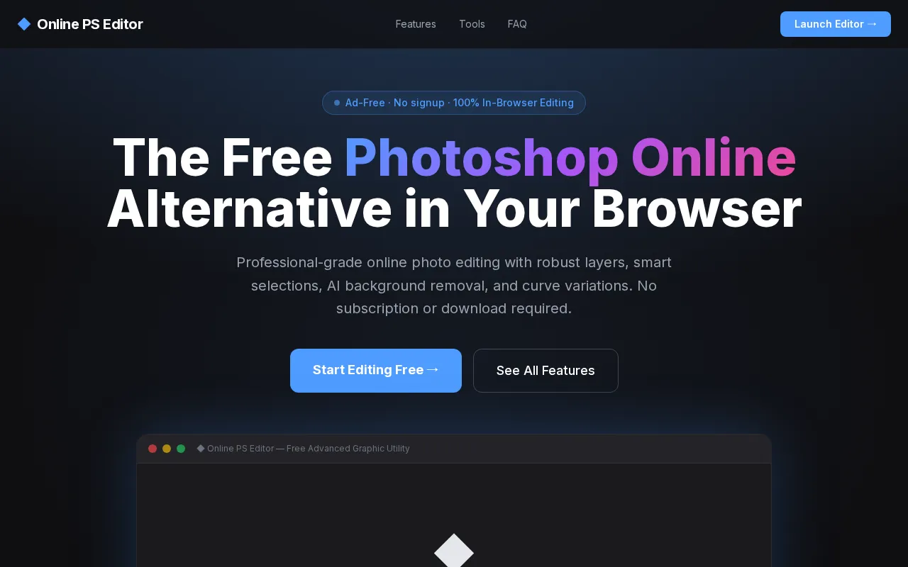 Online PS Editor — preview screenshot