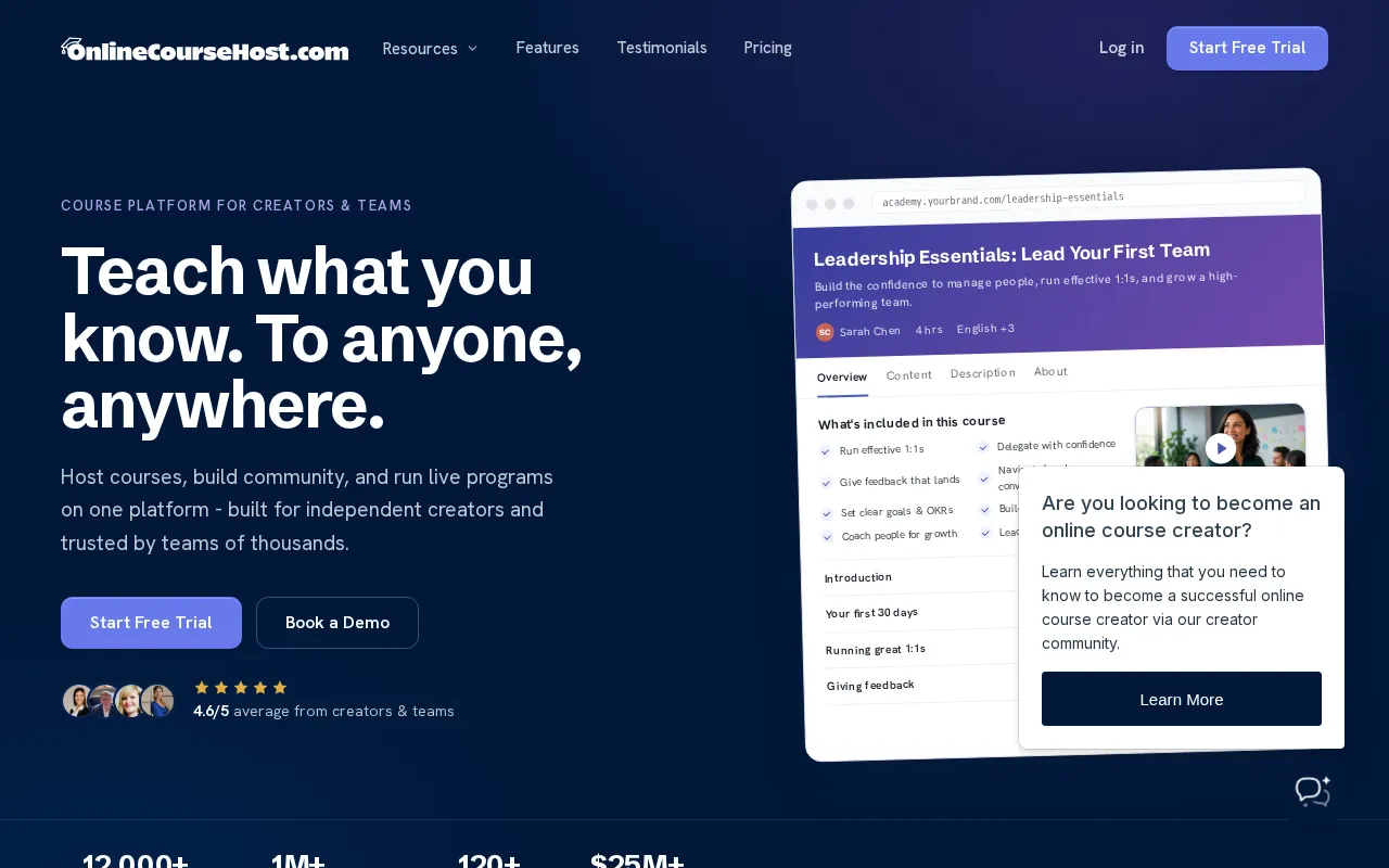 Onlinecoursehost — preview screenshot