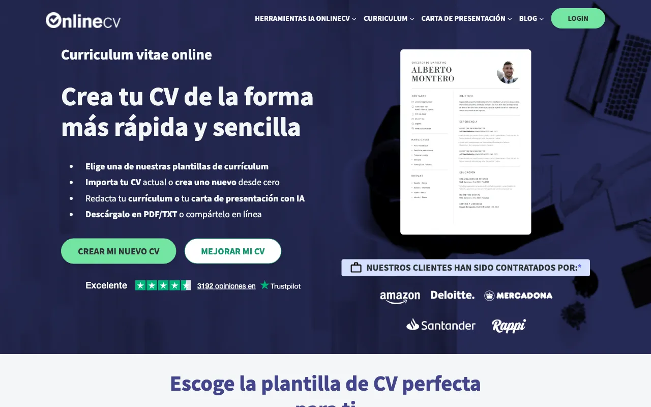 OnlineCV — preview screenshot