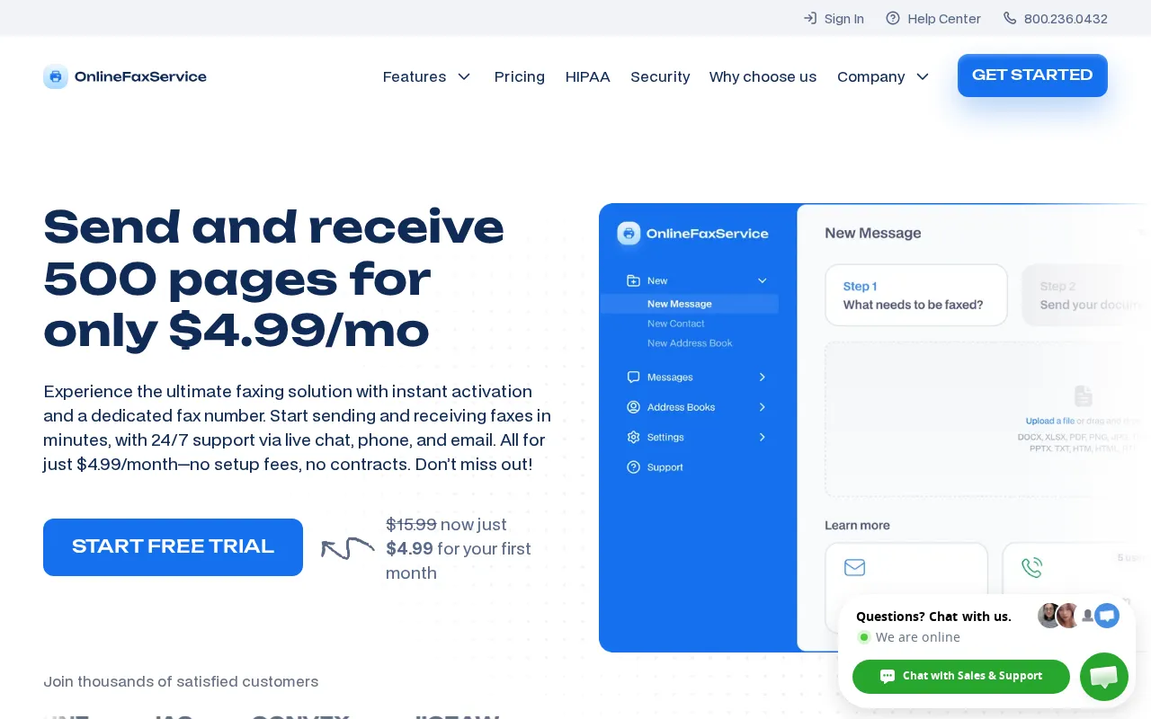 Onlinefaxservice — preview screenshot