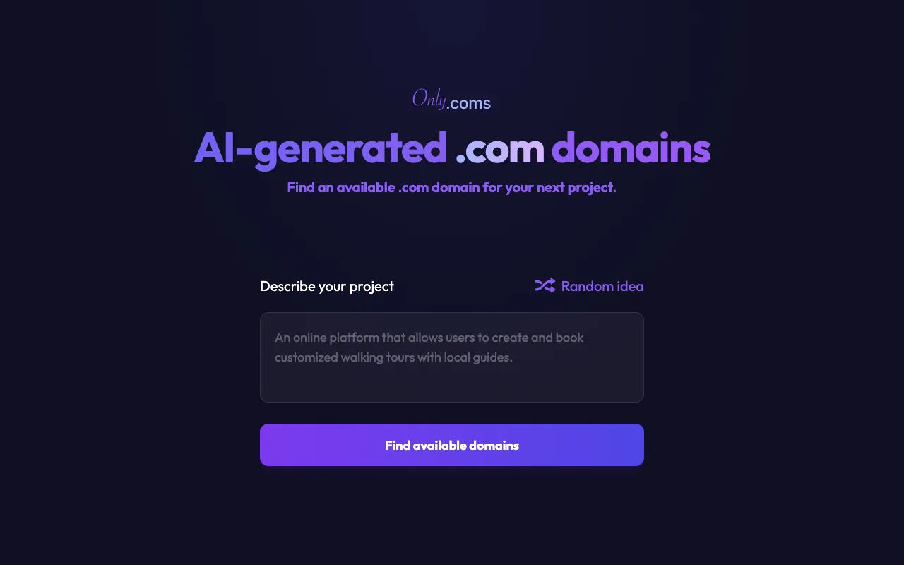 Onlycoms.com — preview screenshot