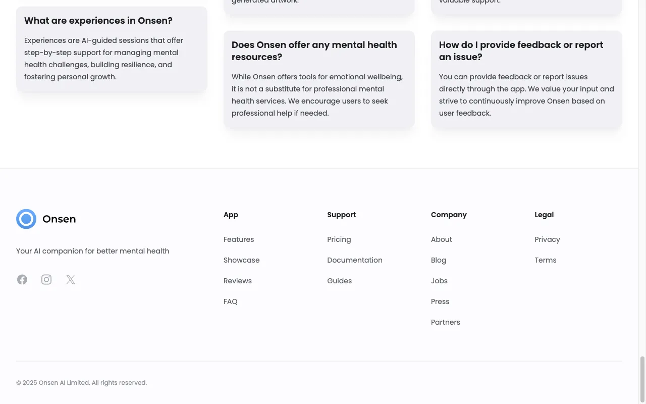 Onsen — pricing page