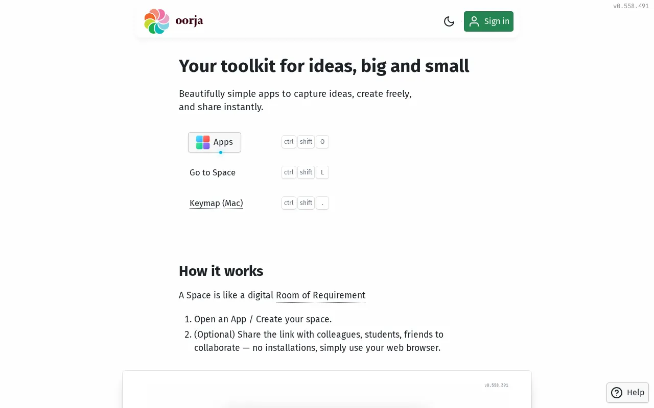 oorja — preview screenshot