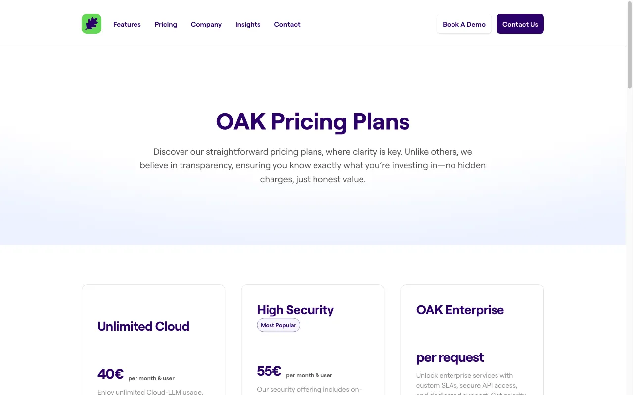 Open Agent Kit — pricing page