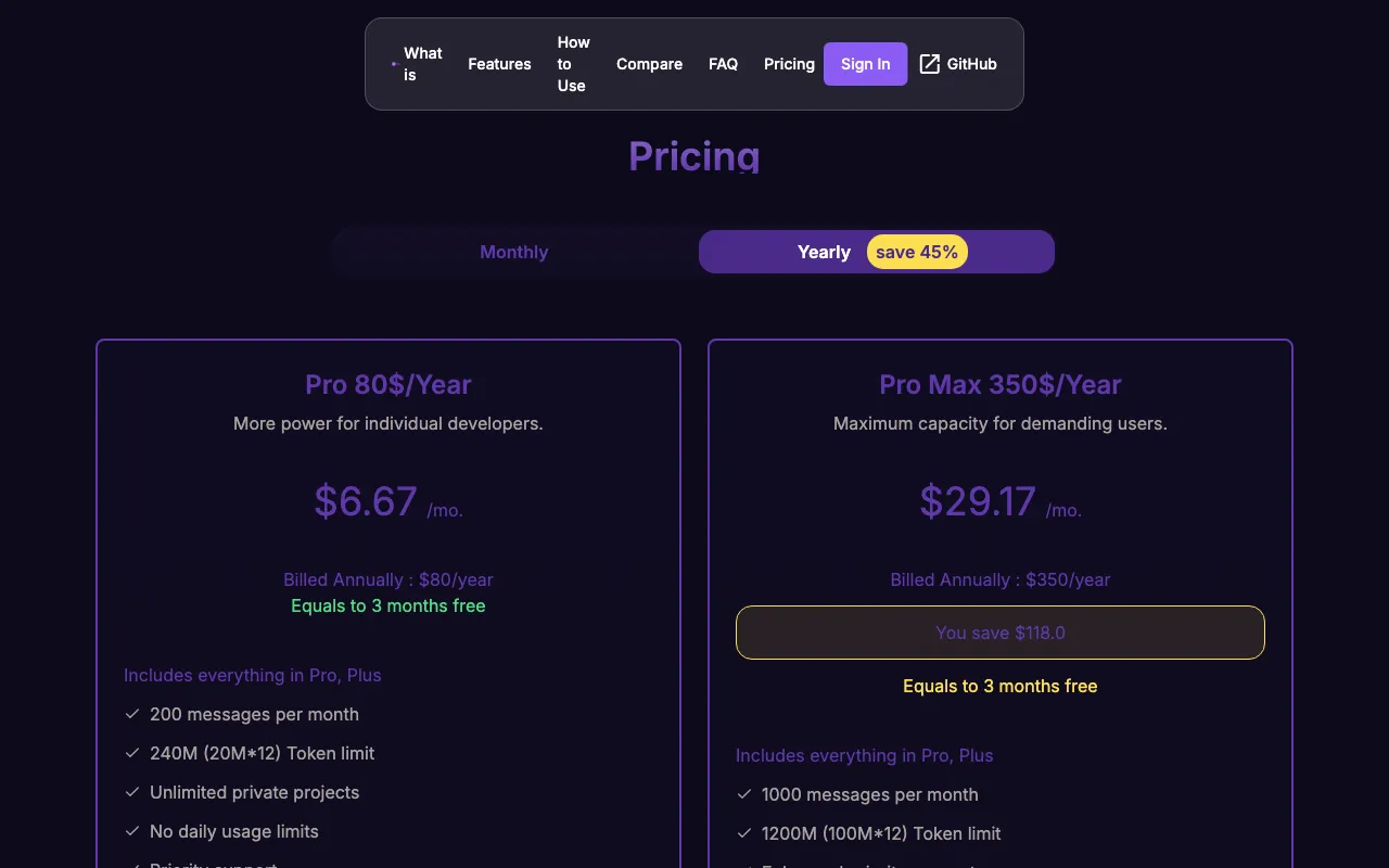 Open Lovable — pricing page
