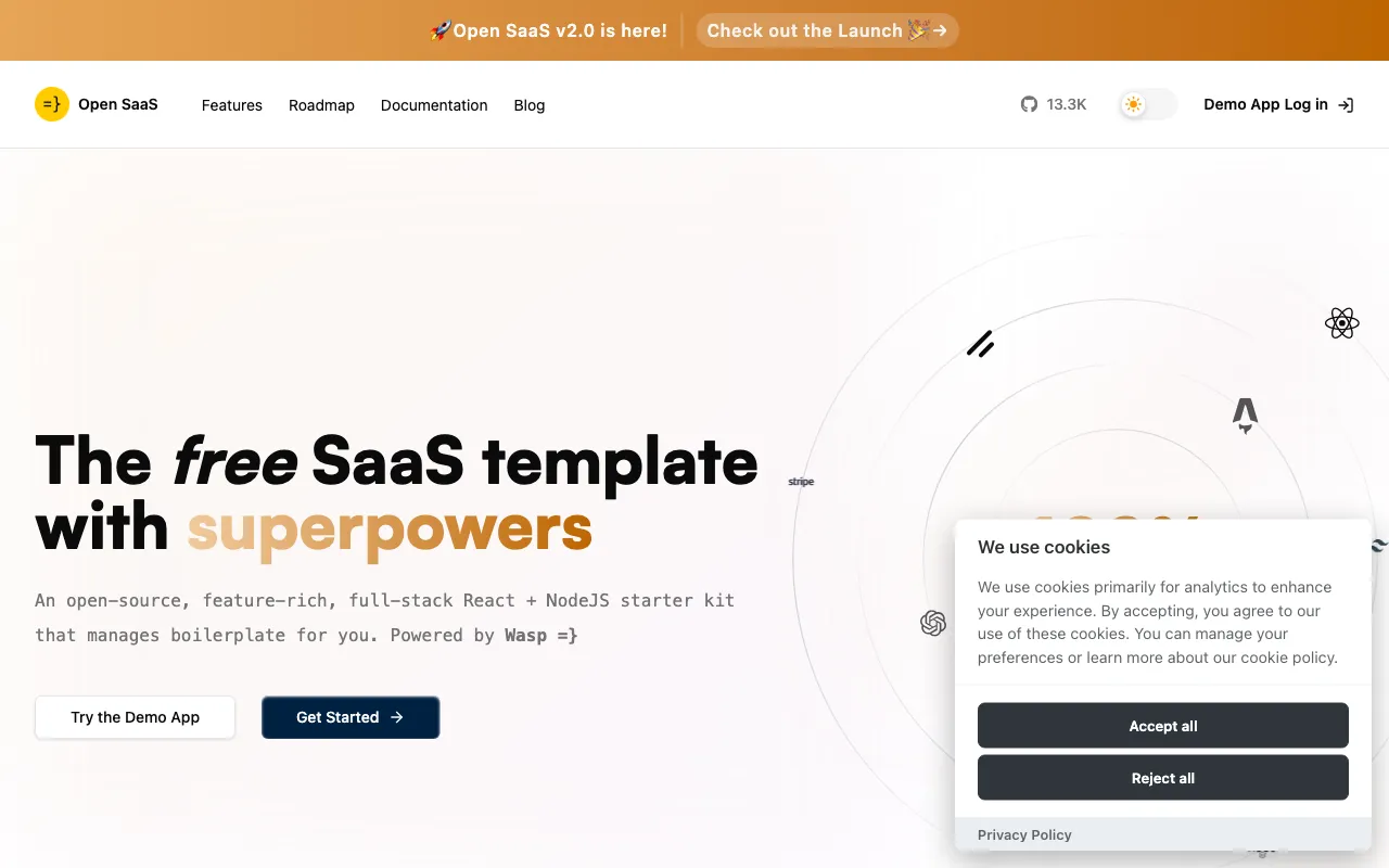Open SaaS — preview screenshot