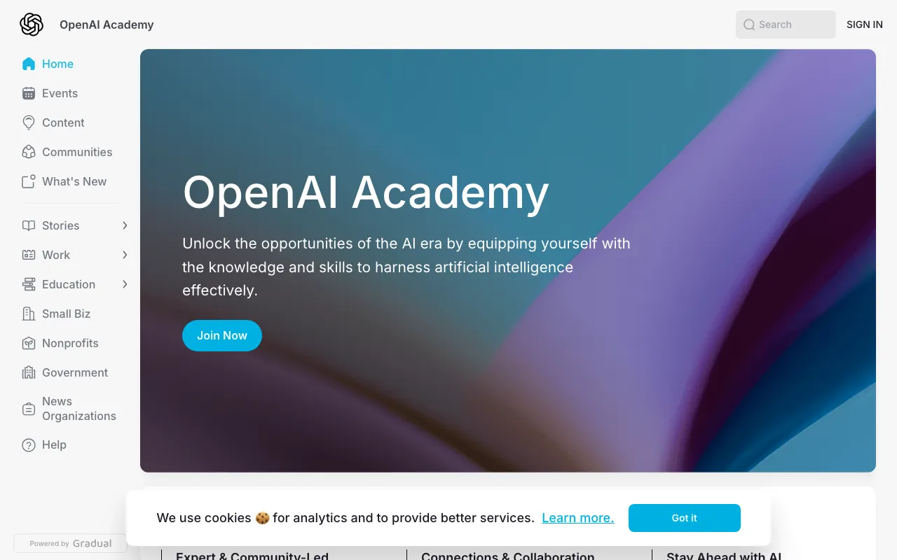 OpenAI Academy — preview screenshot