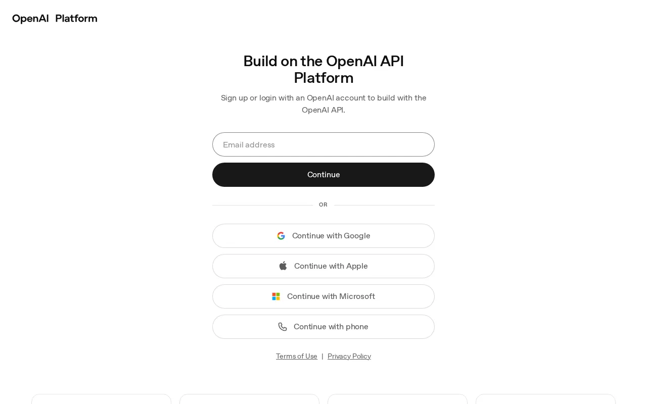OpenAI Platform — preview screenshot