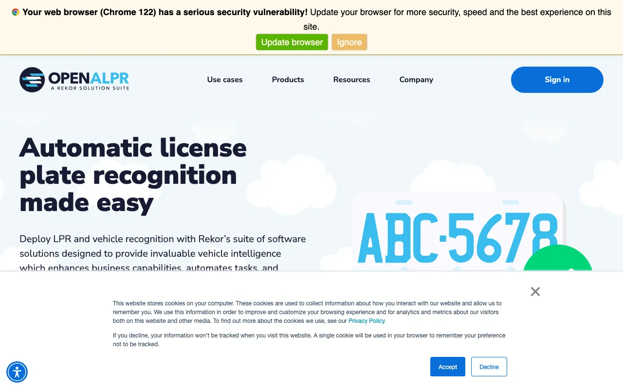 OpenALPR — preview screenshot