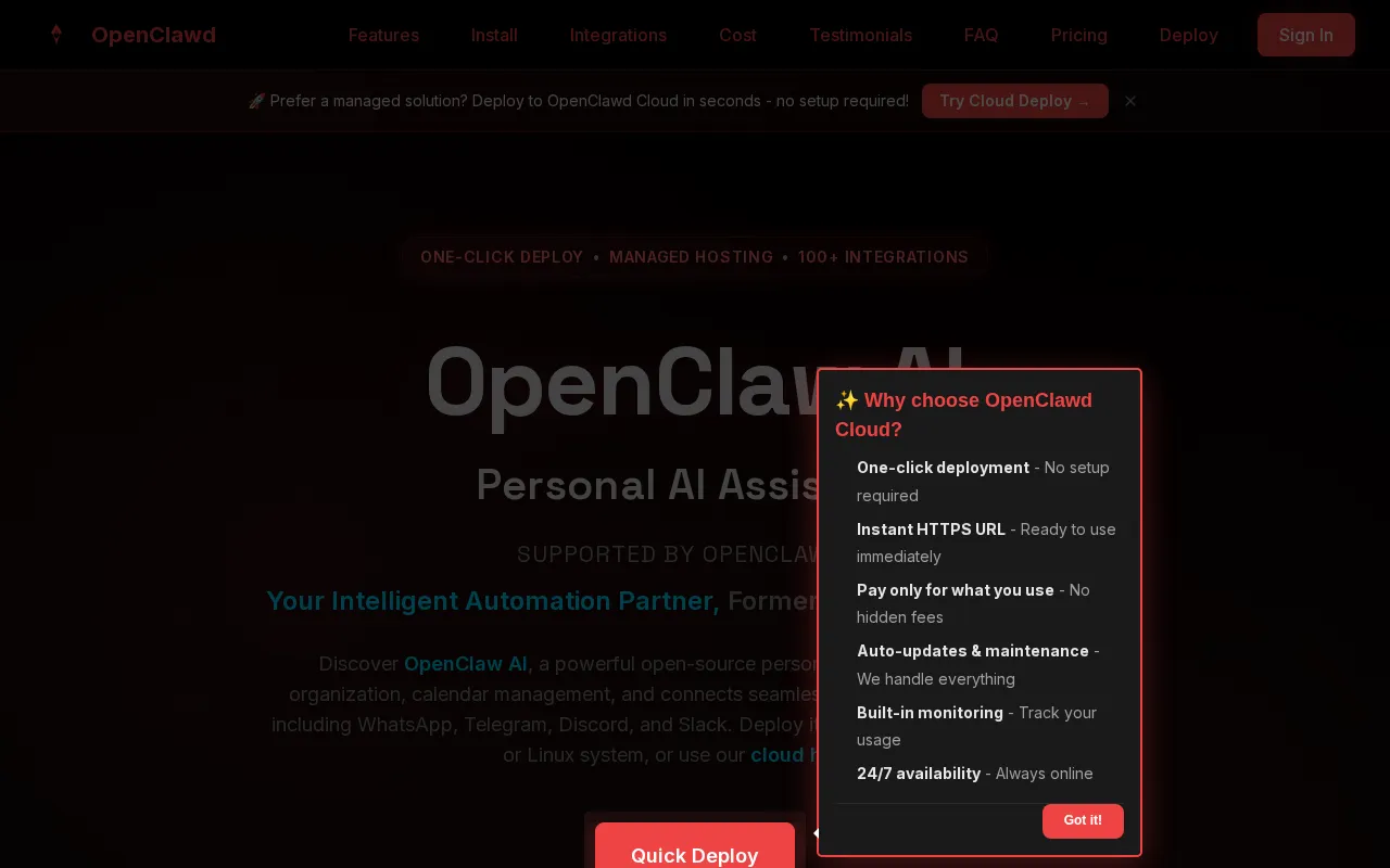 Openclaw AI — preview screenshot