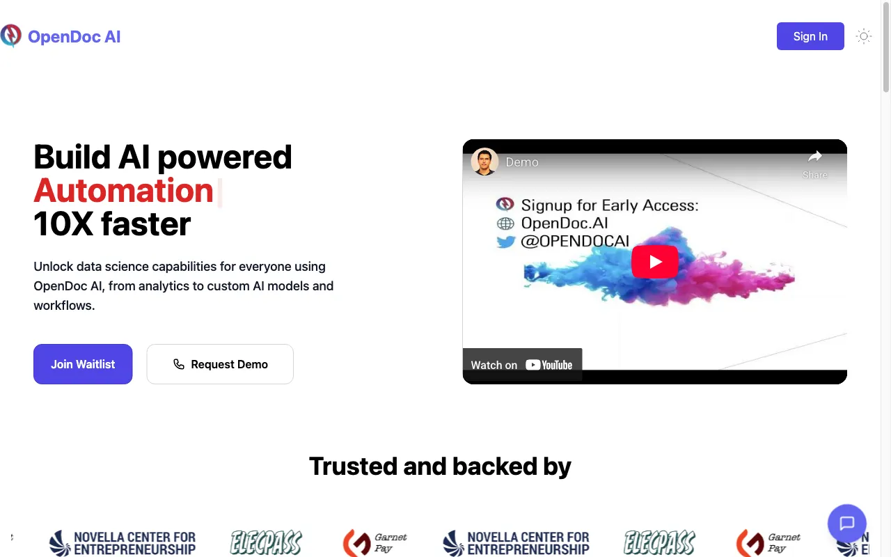 OpenDoc AI — preview screenshot