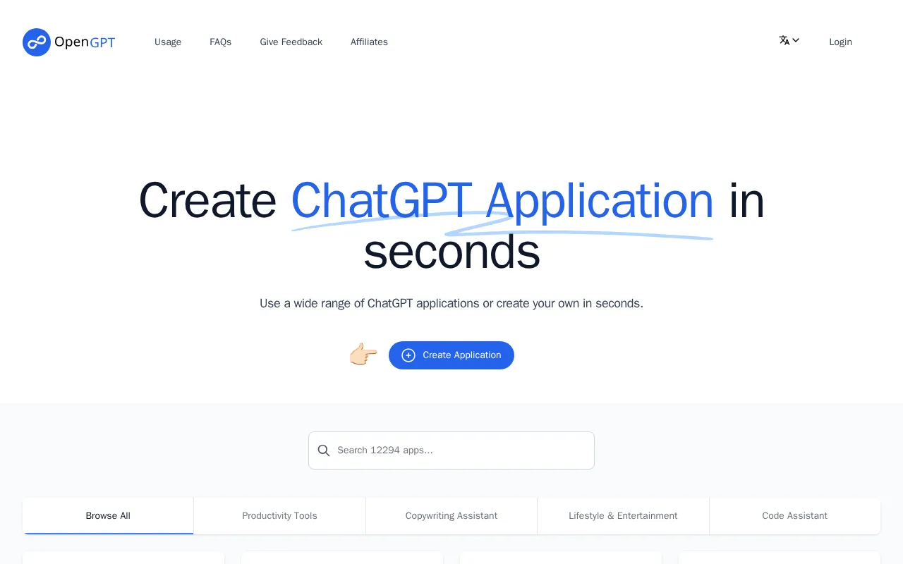 OpenGPT — preview screenshot