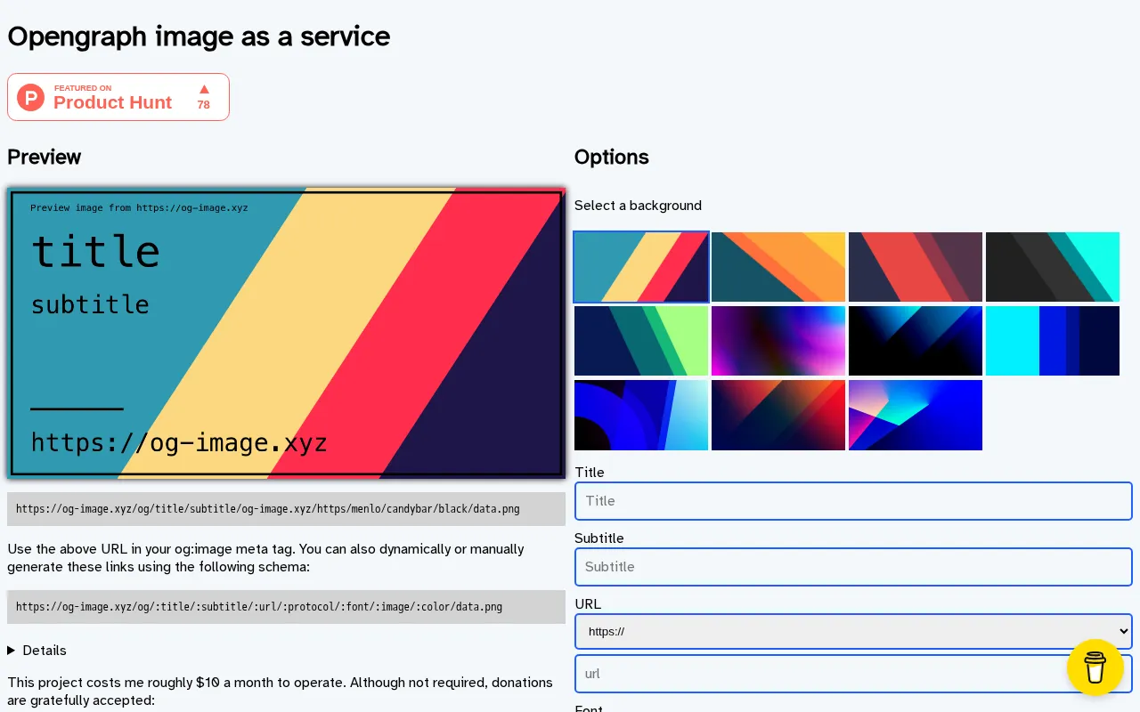 Opengraph Image Generator — preview screenshot