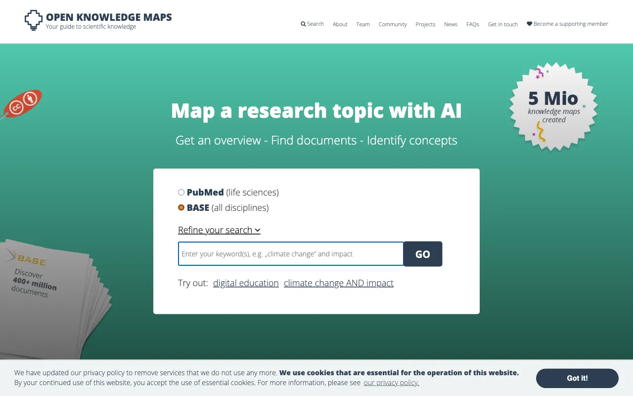 Open Knowledge Maps — preview screenshot