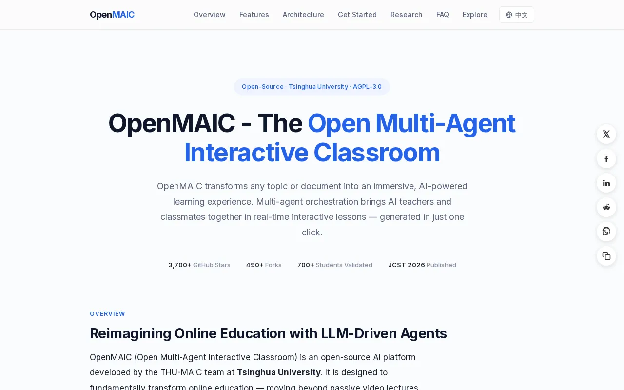 OpenMAIC — preview screenshot
