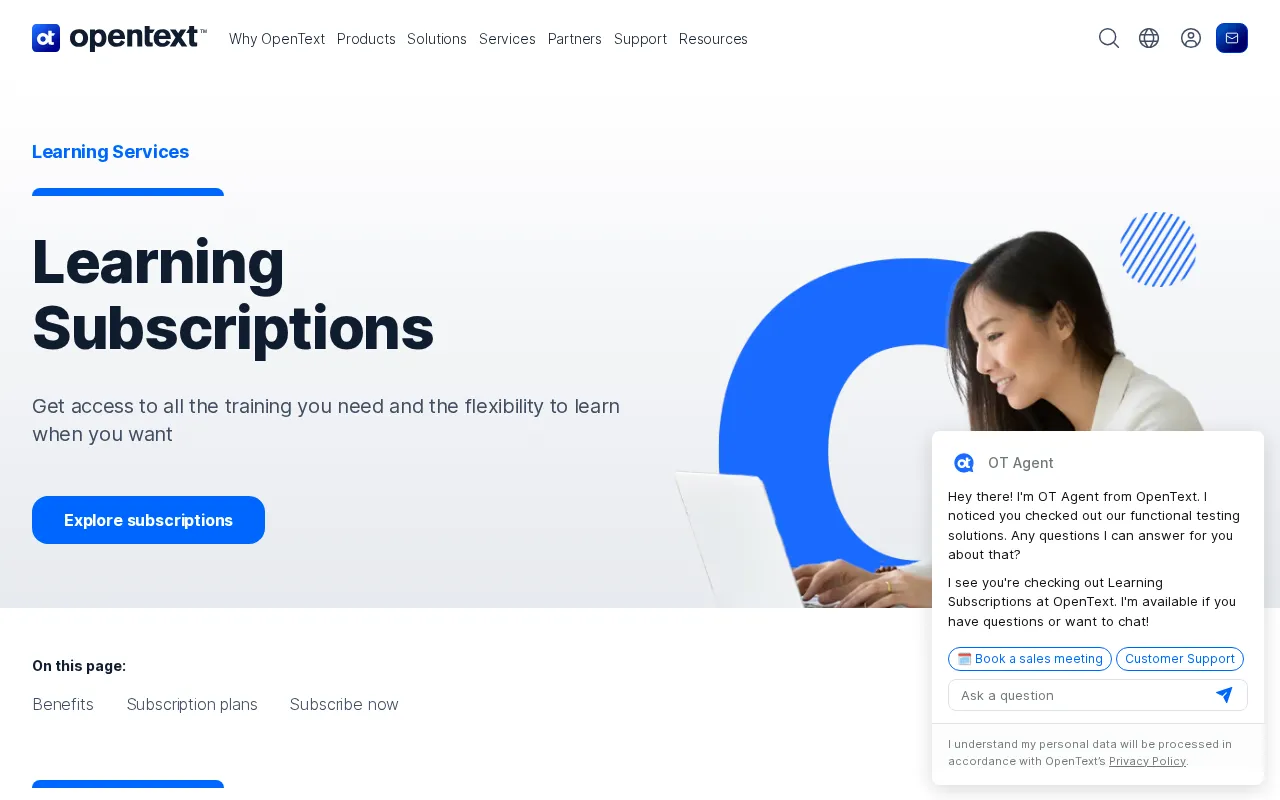 OpenText Analytics Cloud — pricing page