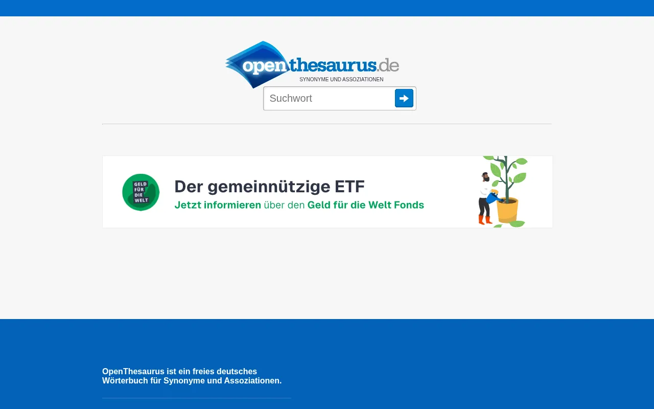 Openthesaurus — preview screenshot