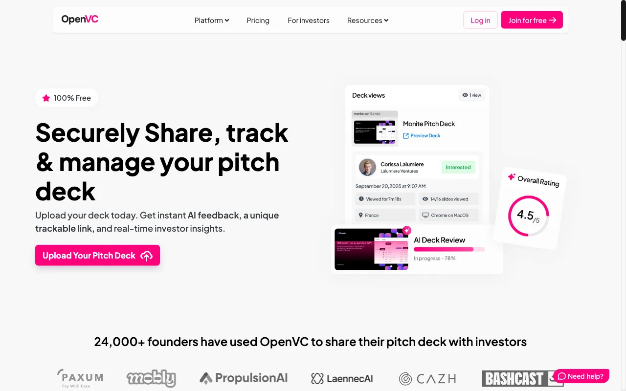 OpenVC AI Deck Reviews — preview screenshot