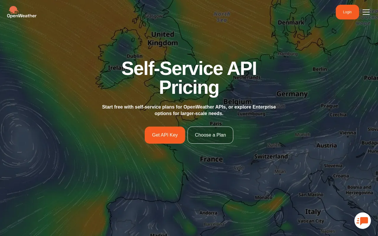 Openweathermap — pricing page