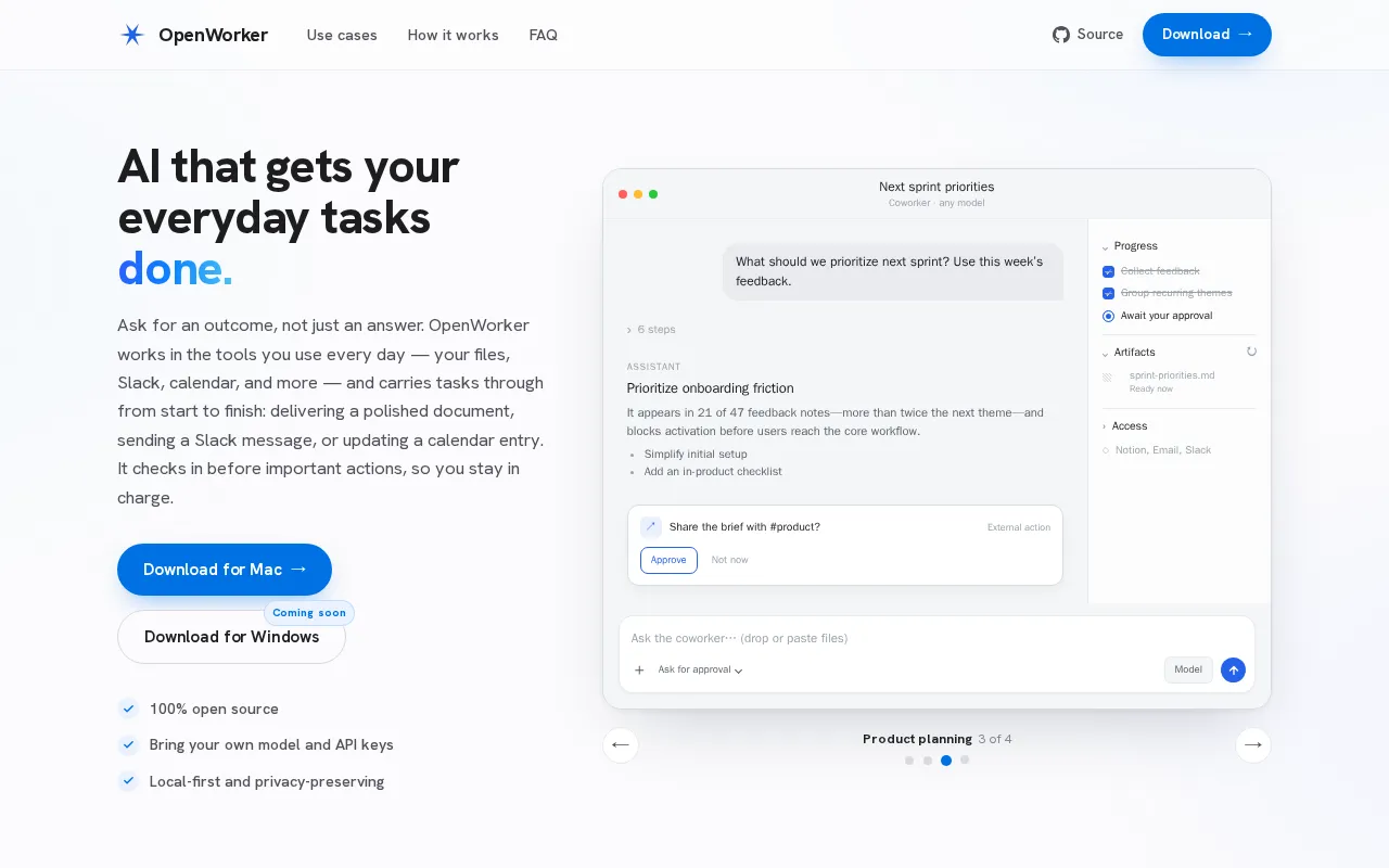 OpenWorker — preview screenshot