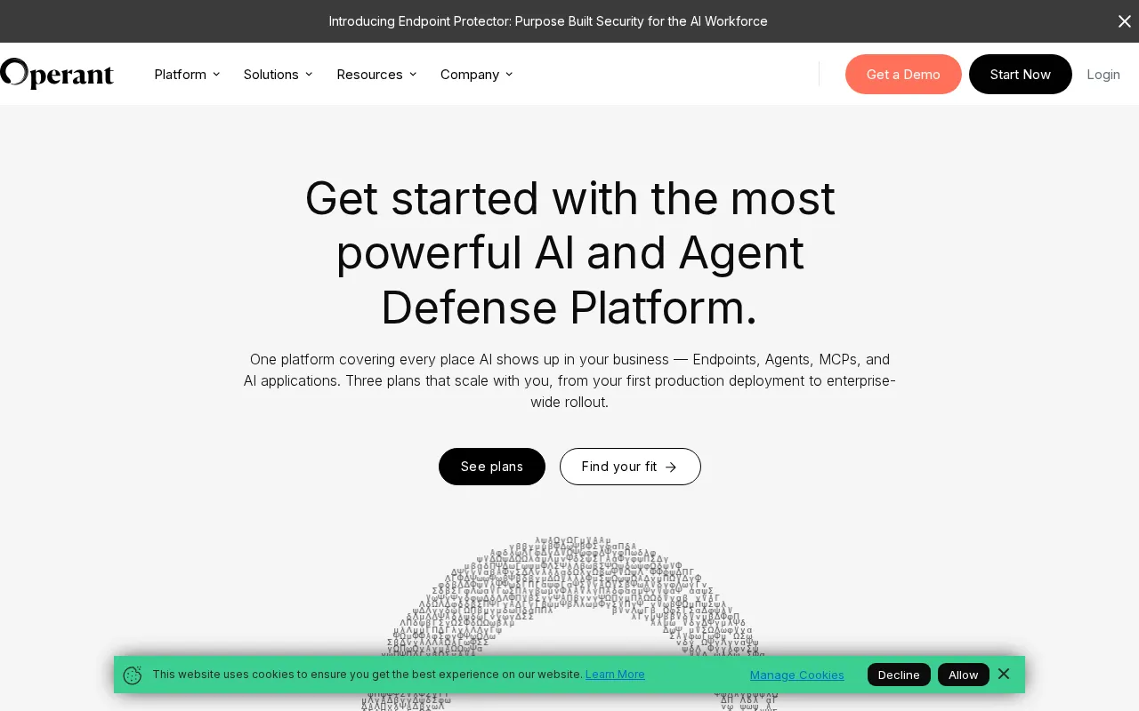 Operant AI — pricing page