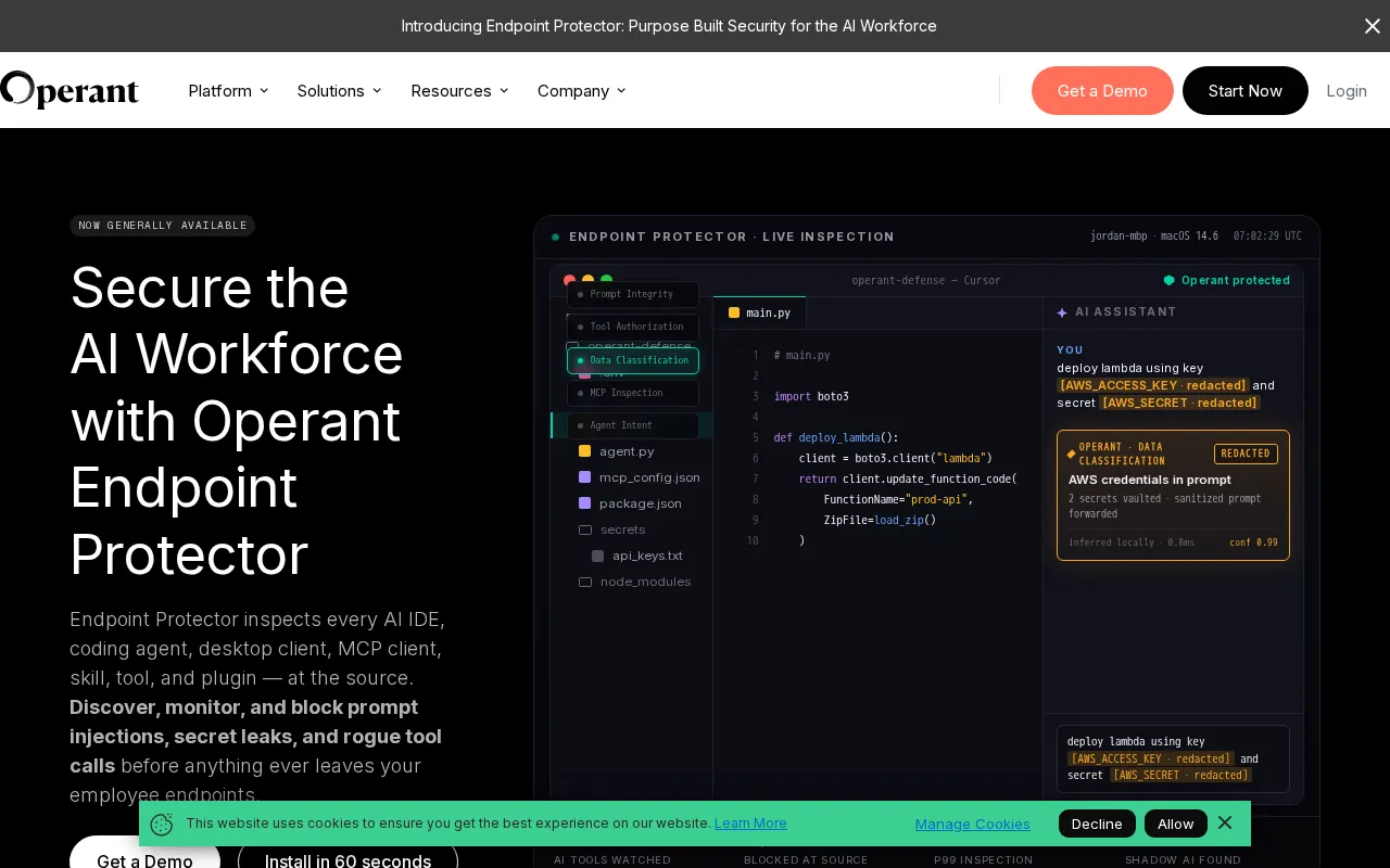 Operant AI — preview screenshot